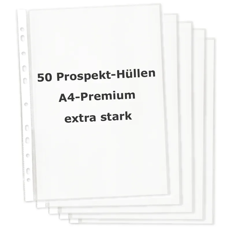Broschyrhylsor A4 Premium, extra stark, 50 st 