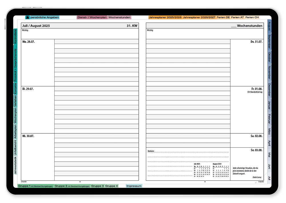 TimeTEX Digitaler KiTa-System-Planer DigiPlan 2025/2026