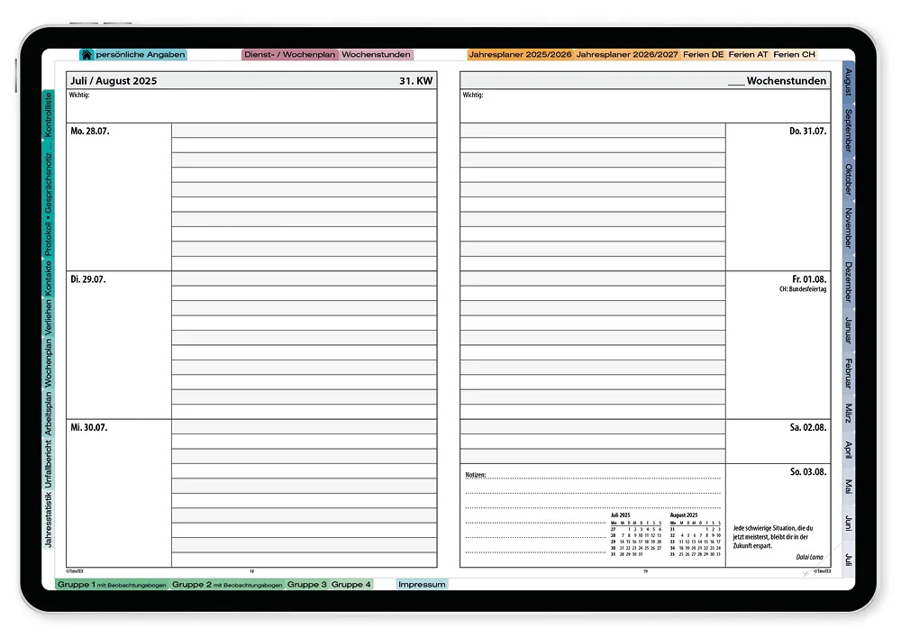 TimeTEX Digitaler KiTa-System-Planer DigiPlan 2025/2026