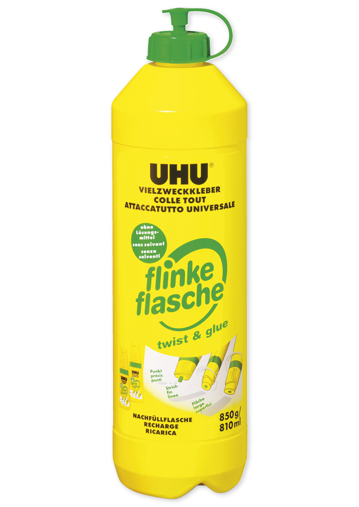 TimeTEX UHU Flinke Flasche Nachfüllflasche, lösemittelfrei, 850 g