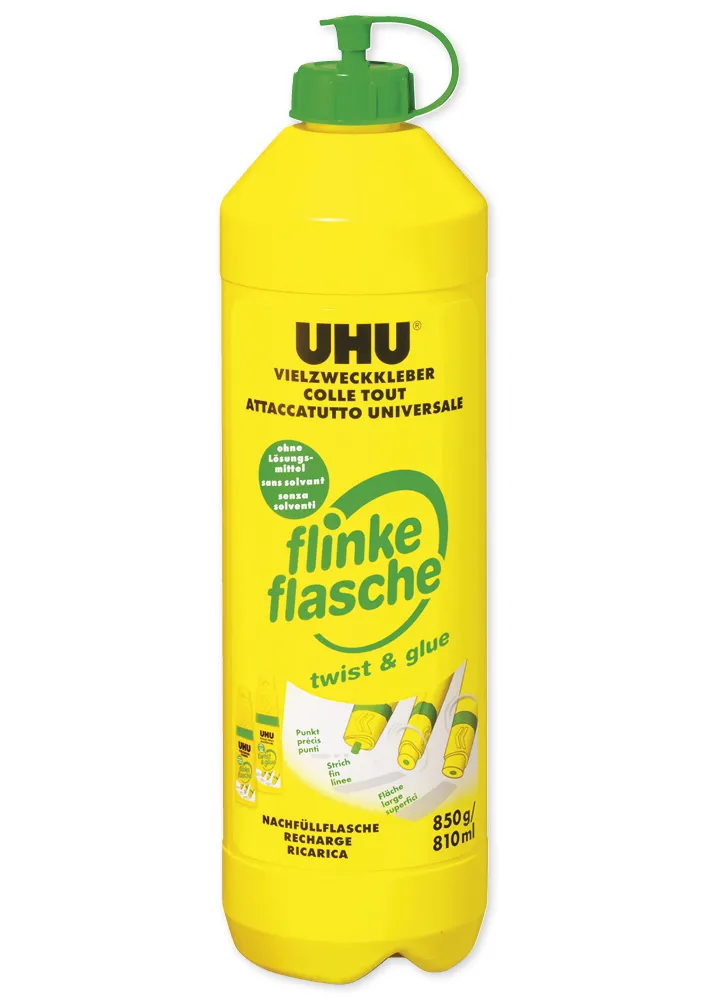 UHU Flinke Flasche Nachfüllflasche, lösemittelfrei, 850 g