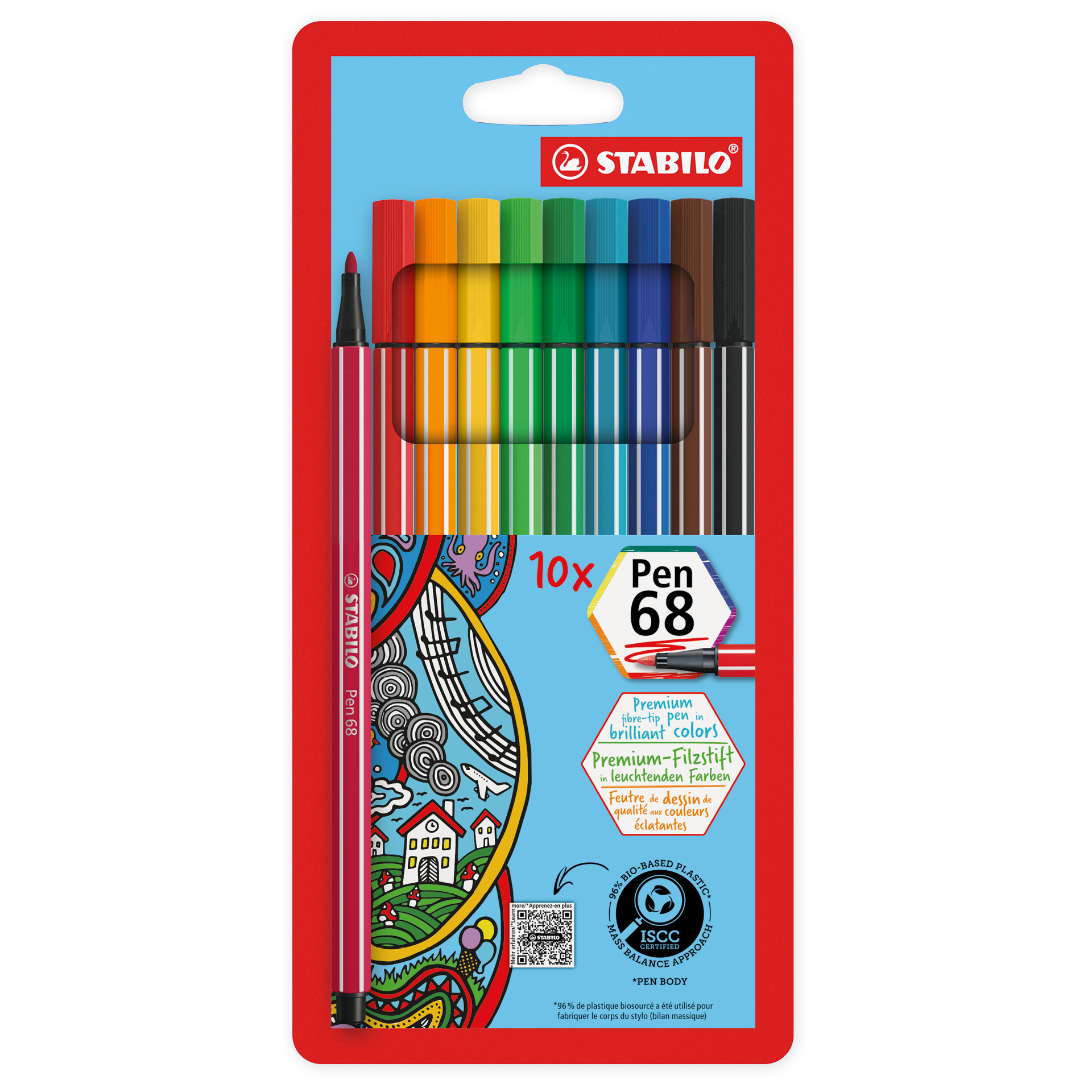 Hagemann Stabilo Pen 68 Filzstifte, 10-tlg.