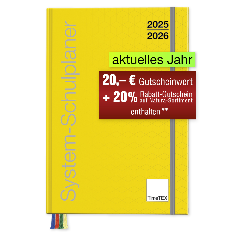 TimeTEX System-Schulplaner A5-Plus, gelb 2025/2026