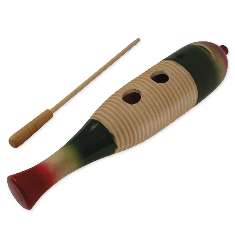 Guiro farbig, aus Holz, 30 cm