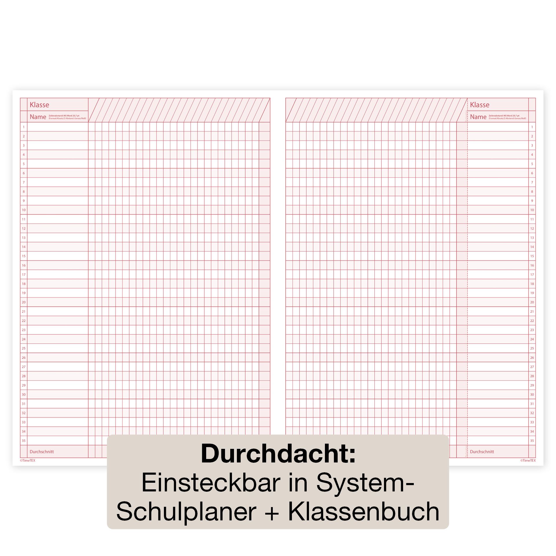 TimeTEX Schul-Notenheft A4