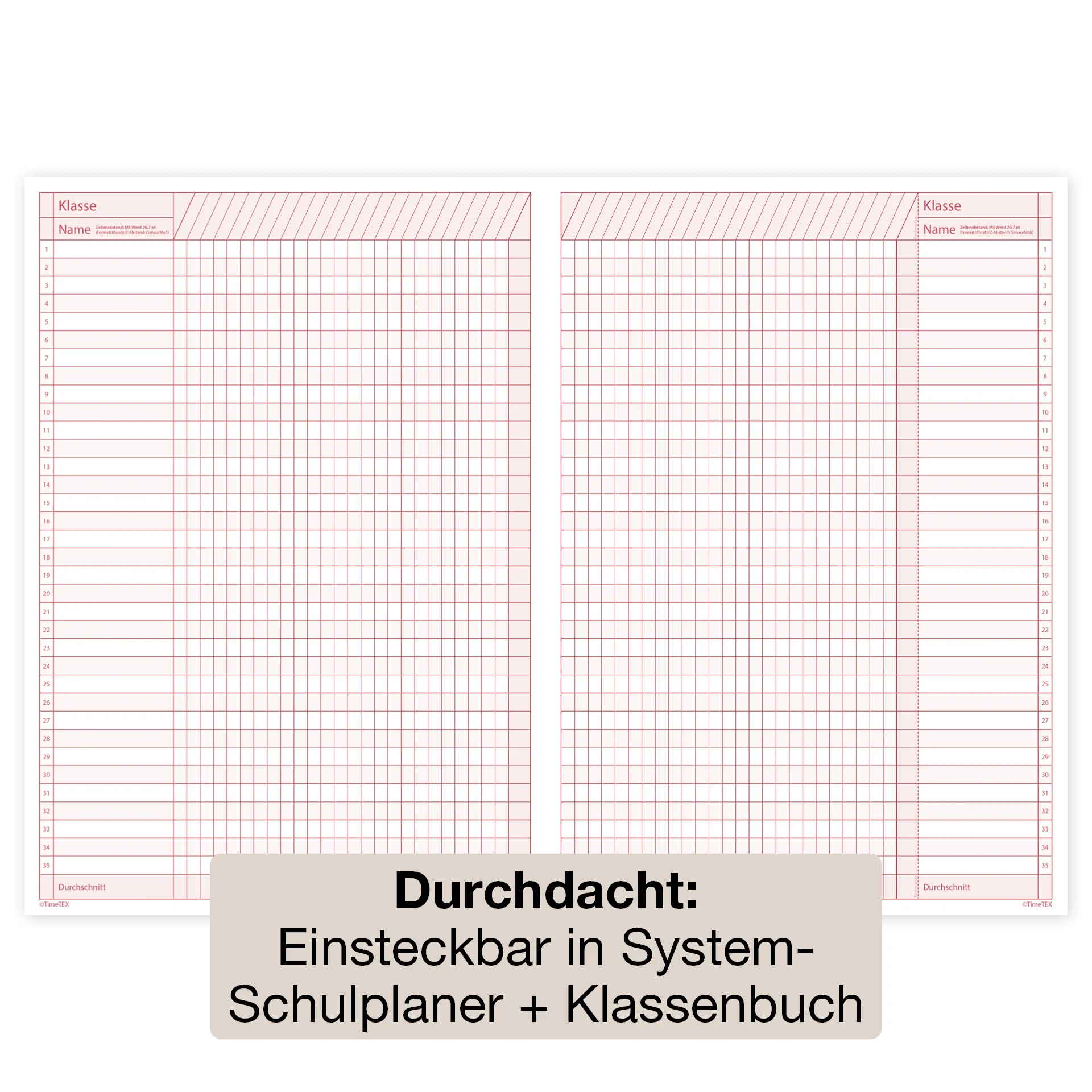 TimeTEX Schul-Notenheft A4