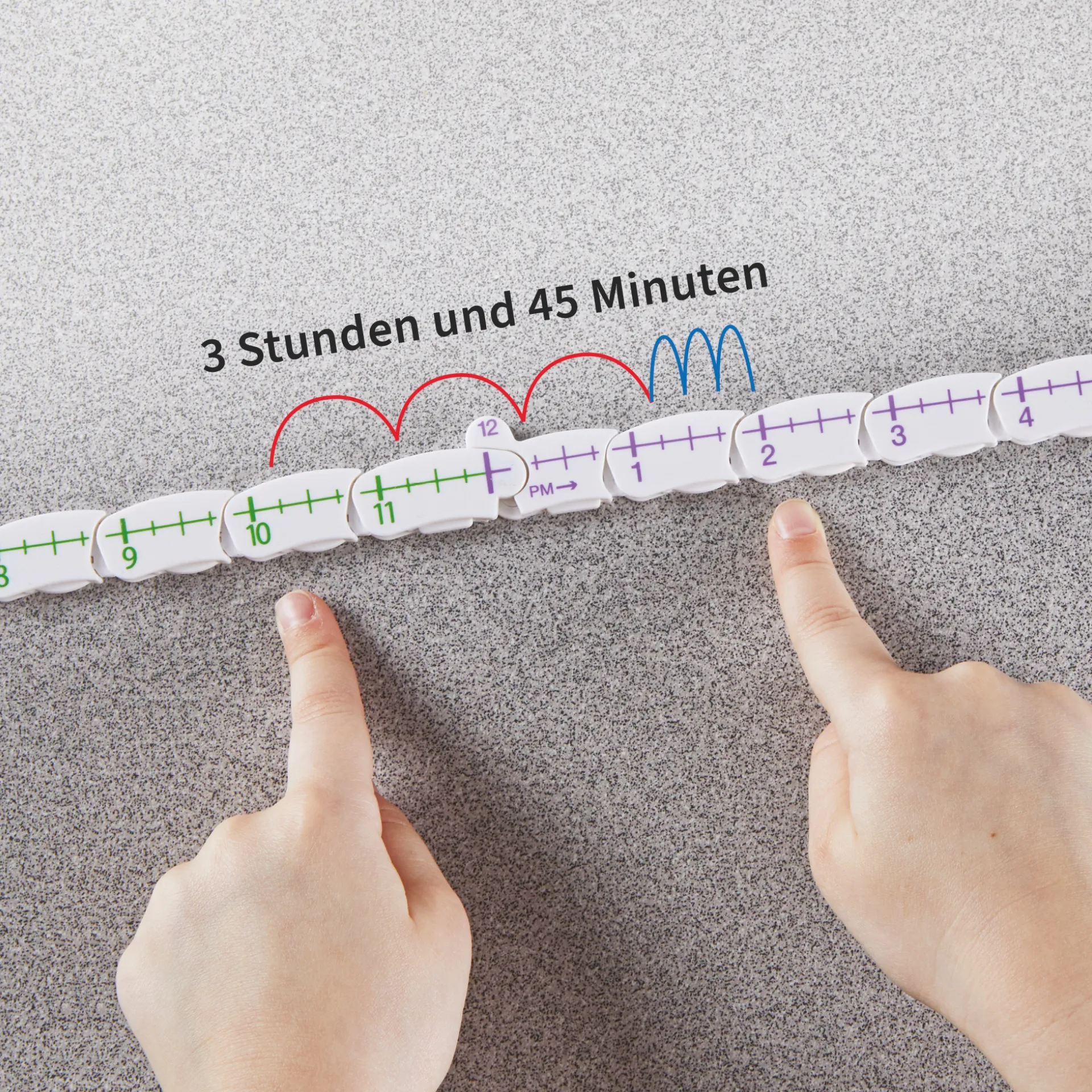 Leerlingklok met getallenlijn, 11 cm  ø