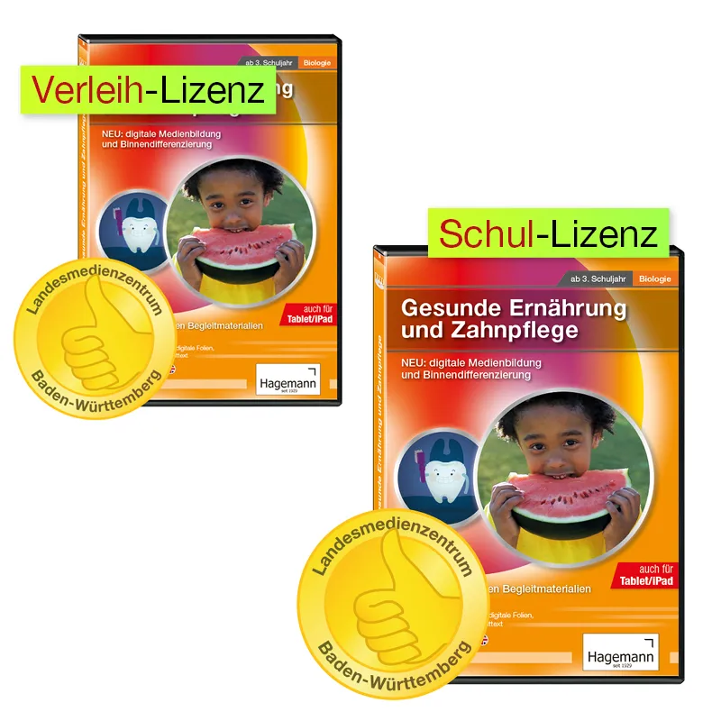 Didaktische DVD "Gesunde Ernährung und Zahnpflege", tabletfähig