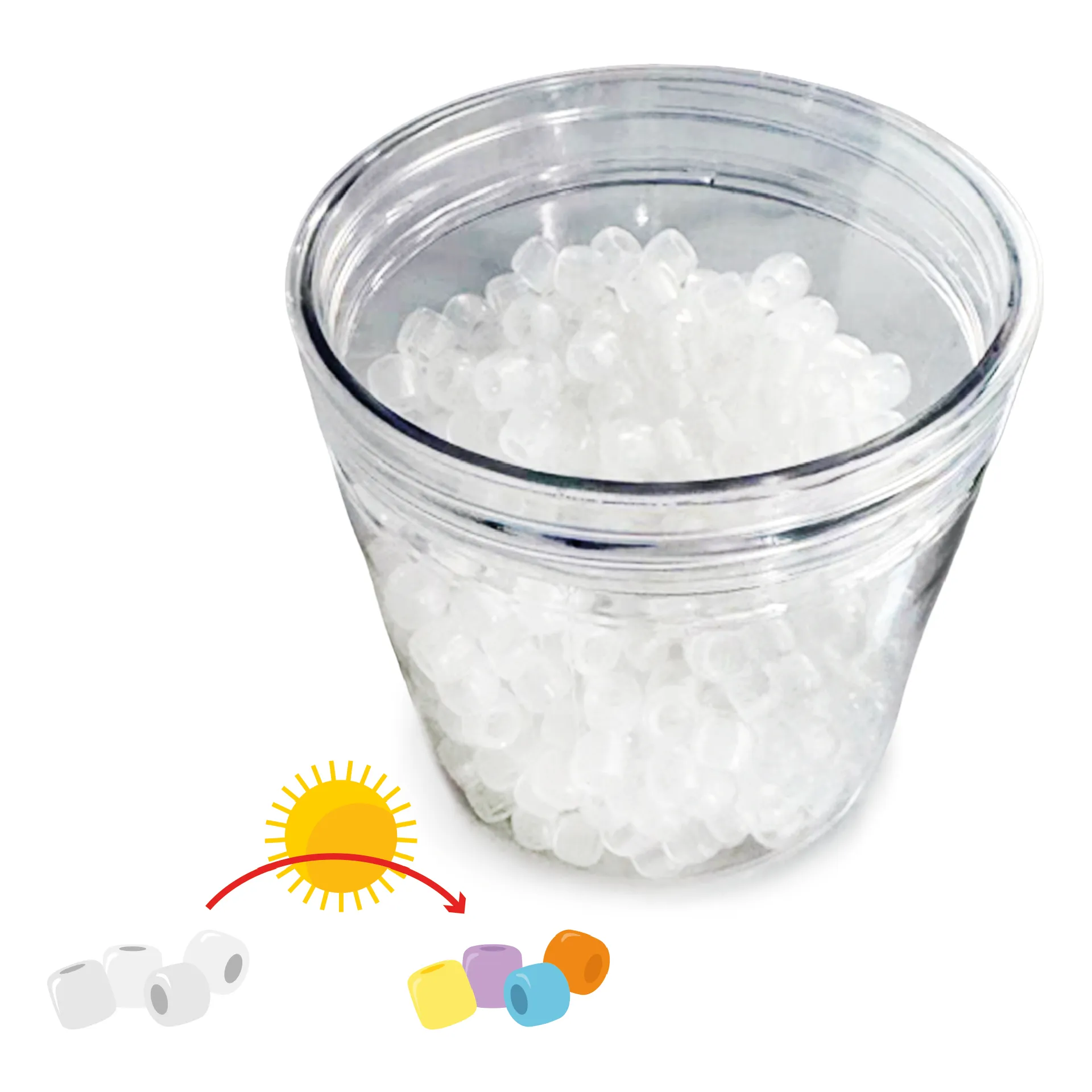 Gruppen-Set UV-Perlen, bunt, 500 Stück