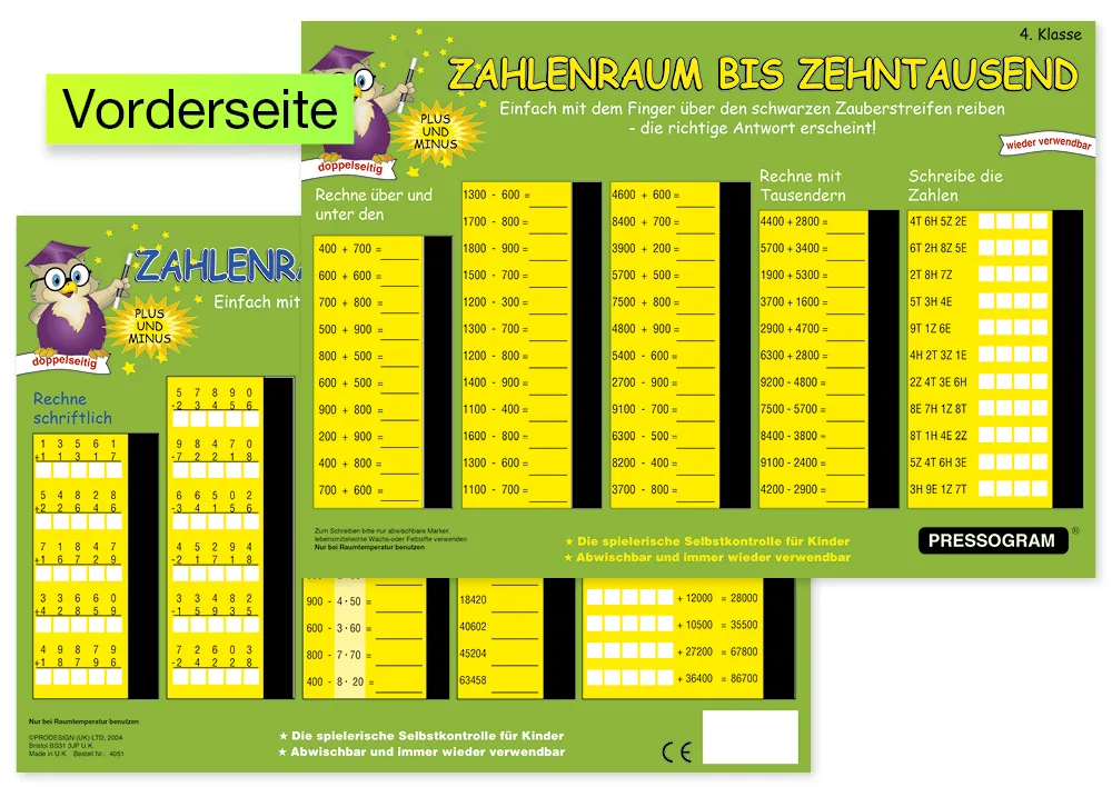 TimeTEX Zaubertafel "Mathematik" Zahlenraum bis 100.000