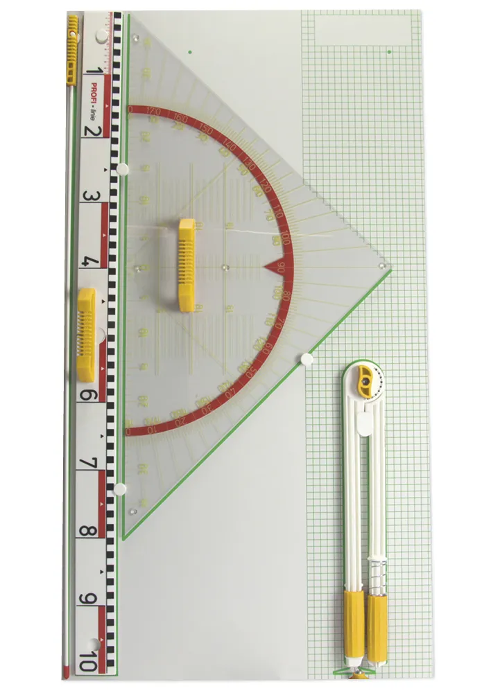 Wandtafel-Gerätesatz Profi 5-tlg., 80 cm Dreieck