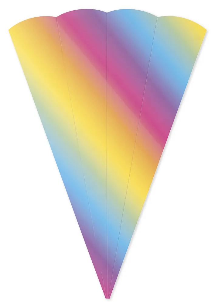 Schultüten zum Stecken "Regenbogen", 68 cm hoch, 5 Stück