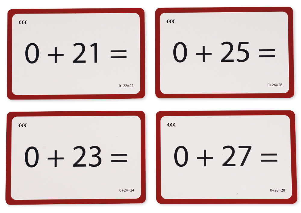 Matematické kartičky "Sčítání", 249 ks. V kartonové krabici