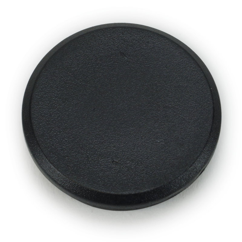 Sæt med selvklæbende magneter, sorte, 24 mm ø, 50 stk.