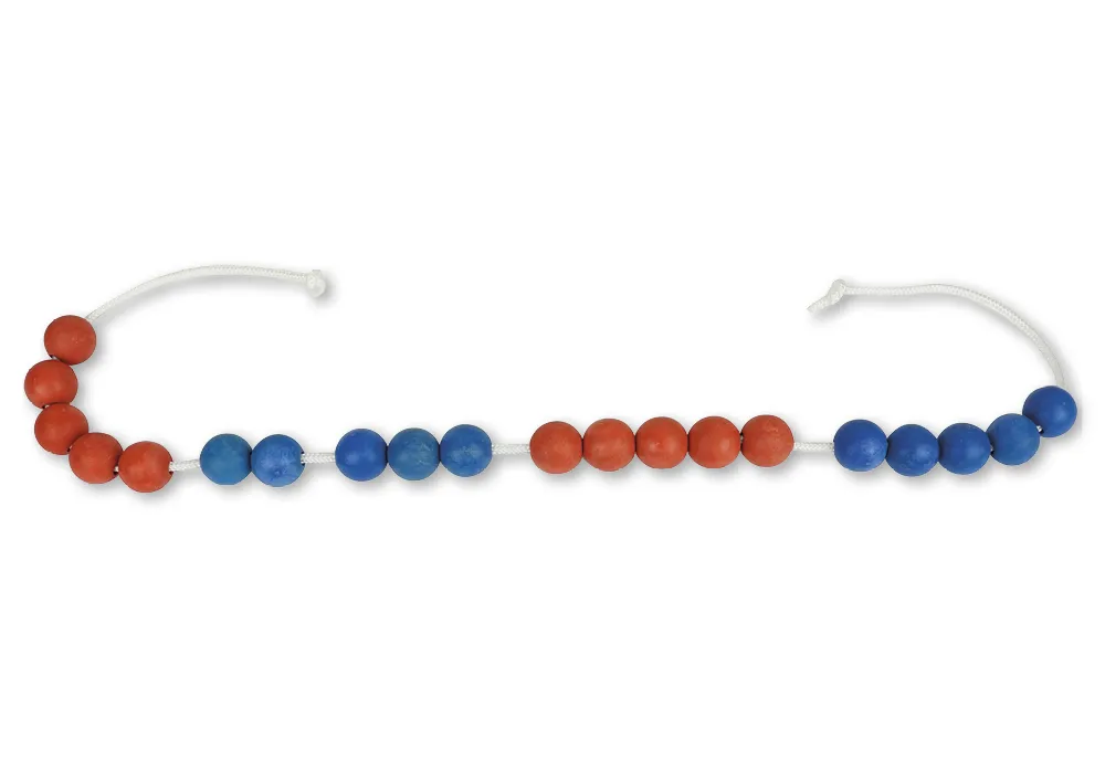 Klassesæt regnekæder XL blå/rød, 25 stk., i stabelkasse