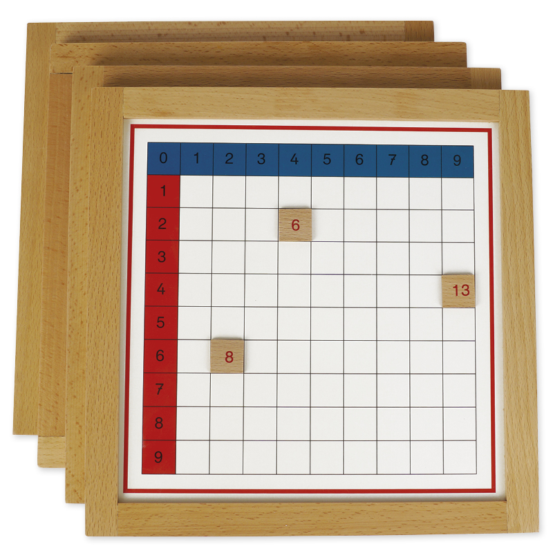 Table de mémorisation de l’addition TimeTEX « Montessori Premium », cadre en bois