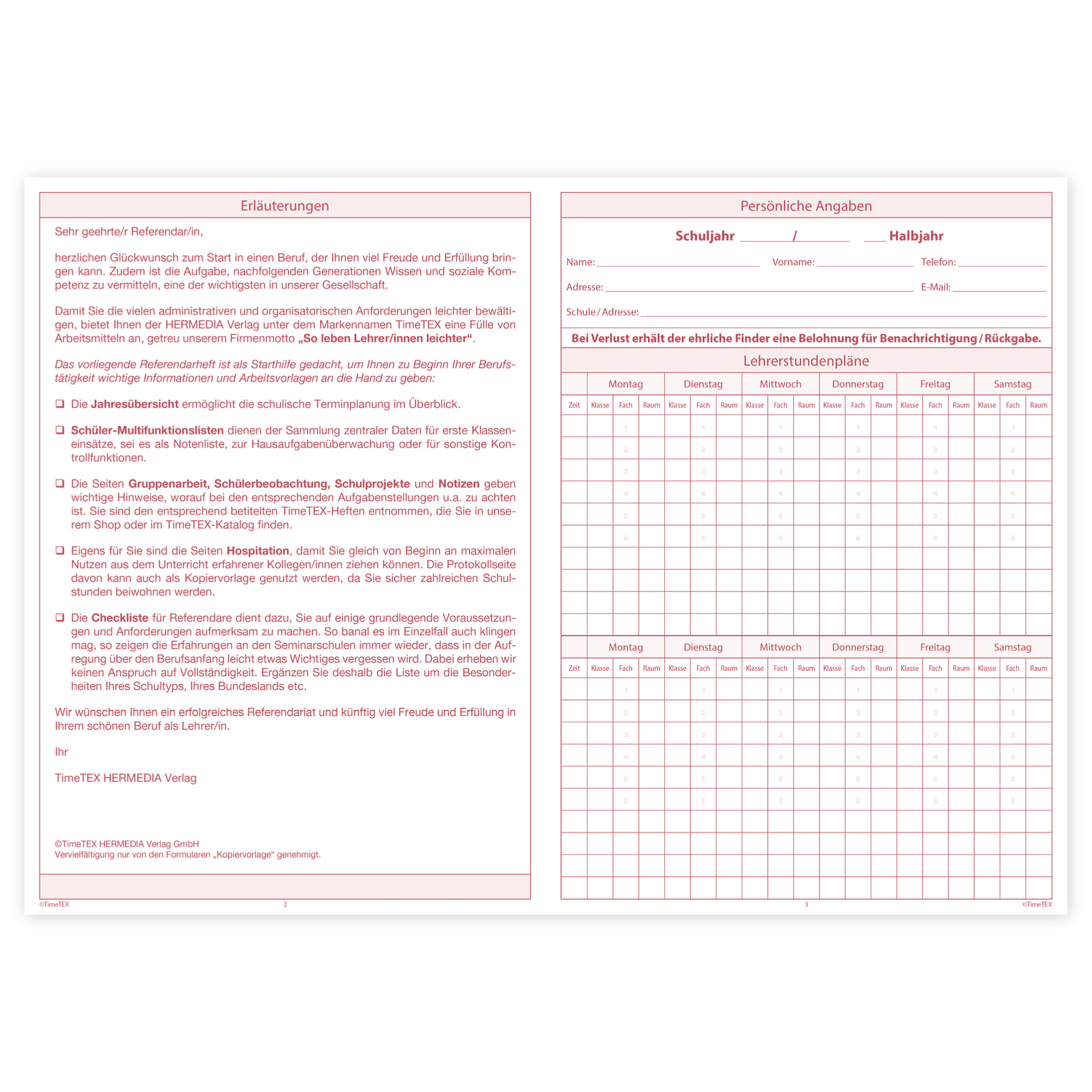 TimeTEX Referendar-Heft A4