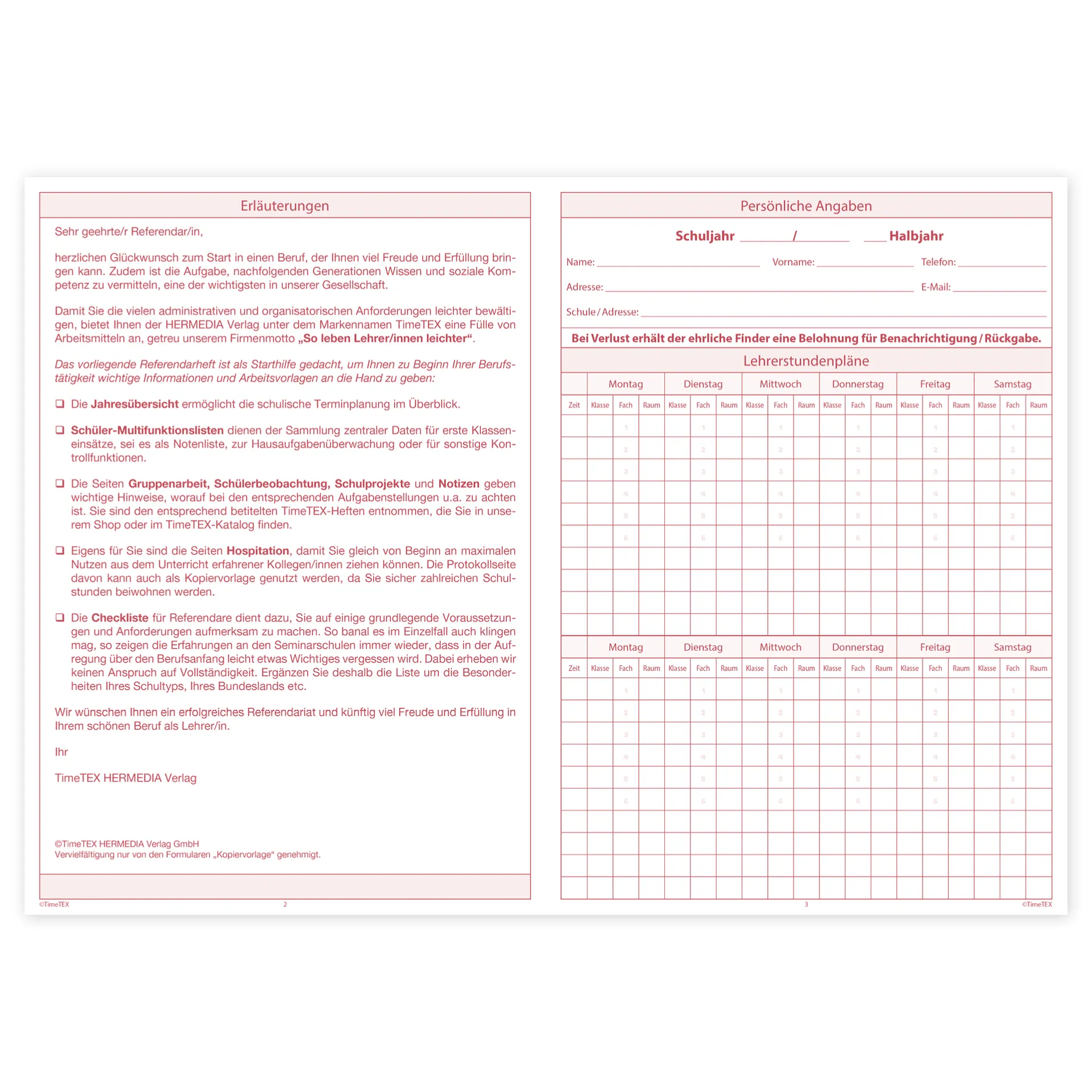 TimeTEX Referendar-Heft A4