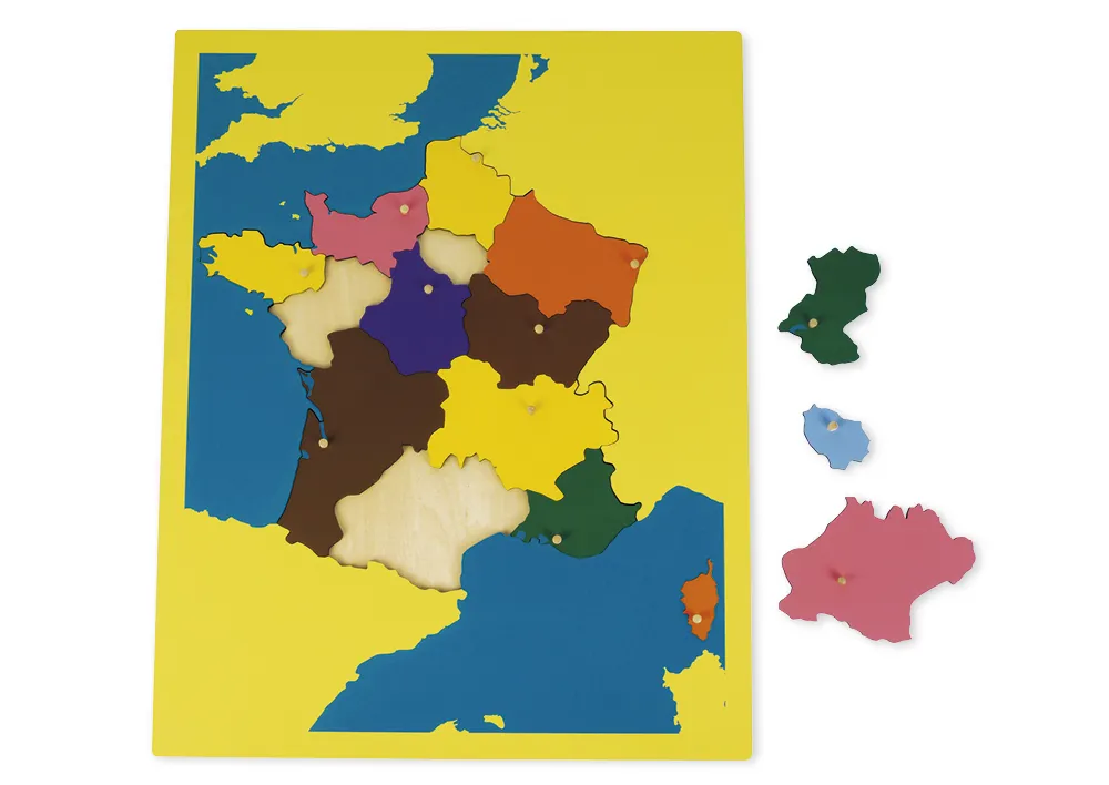 TimeTEX Puzzlekarte Frankreich "Montessori Premium"