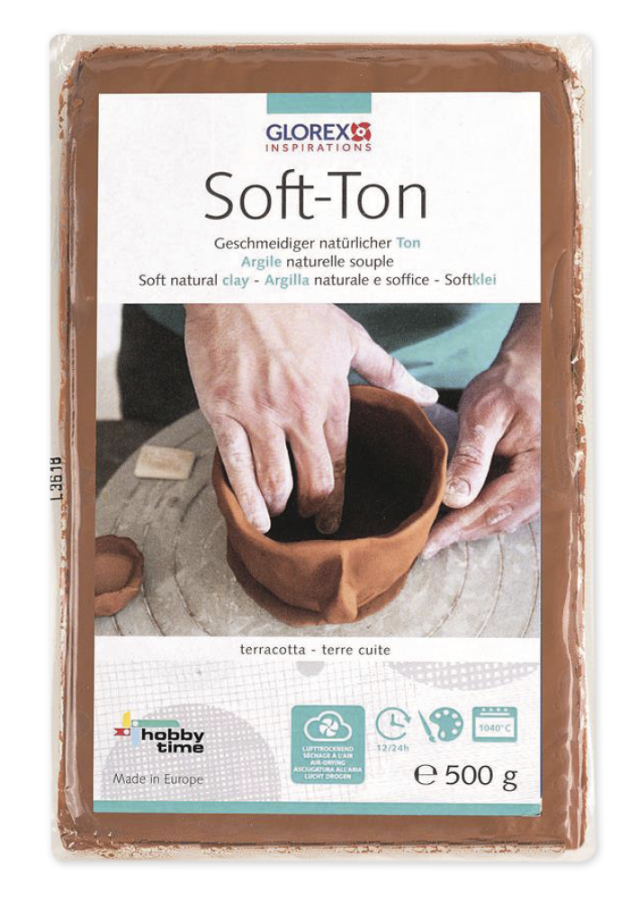 Soft-Ton, lufthärtend/brennbar, 500 g
