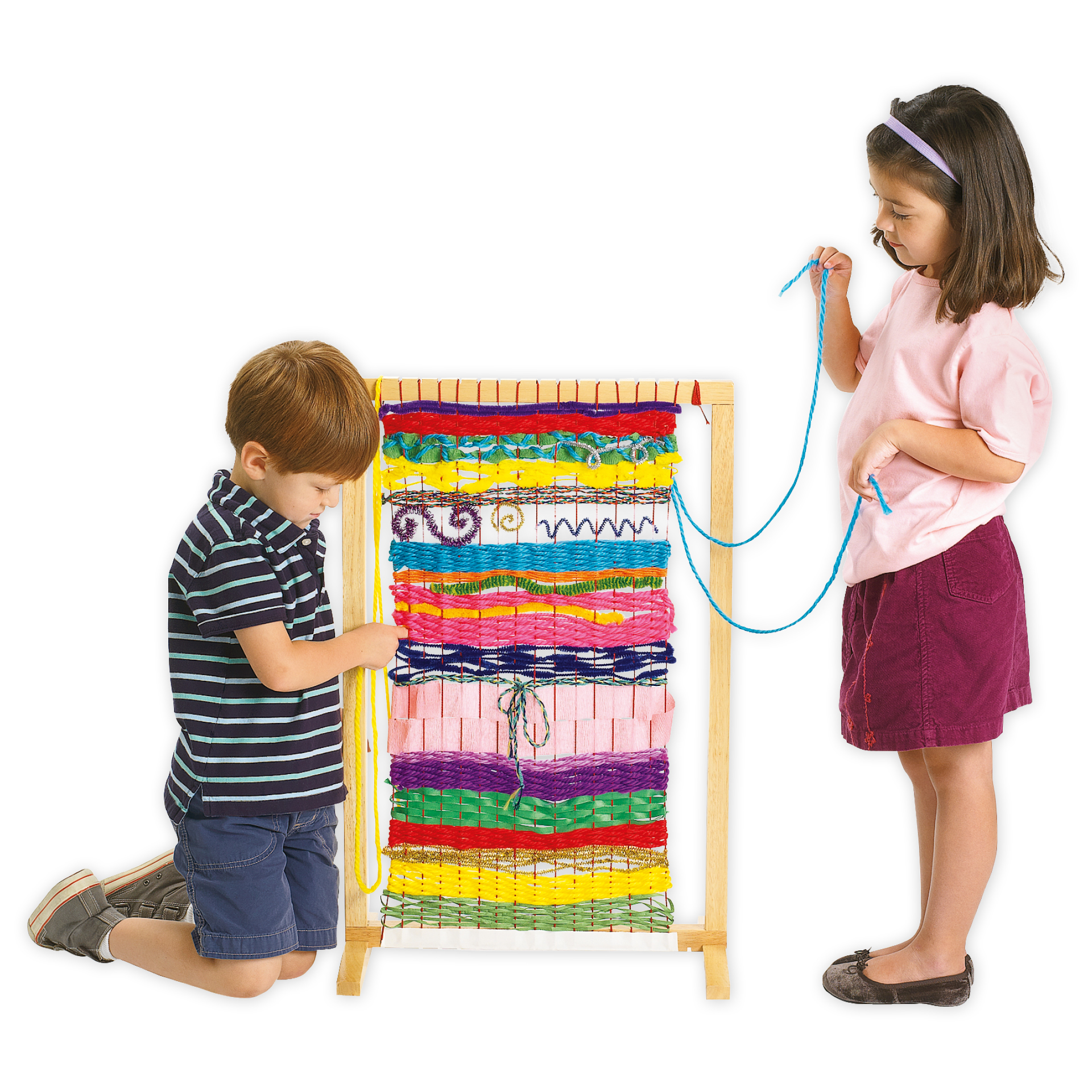 Großer Webrahmen mit Standfüßen, 50x30x76 cm