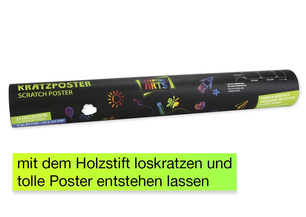 beleduc Kratzposter XL, 8 Stück