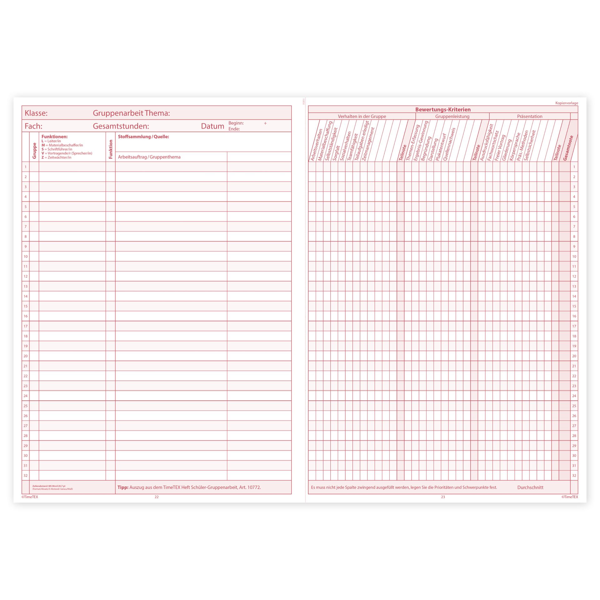 TimeTEX Referendar-Heft A4