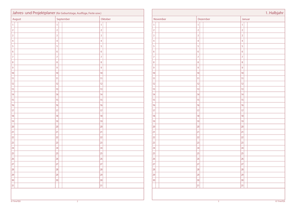 TimeTEX Gruppen-Tagebuch A4