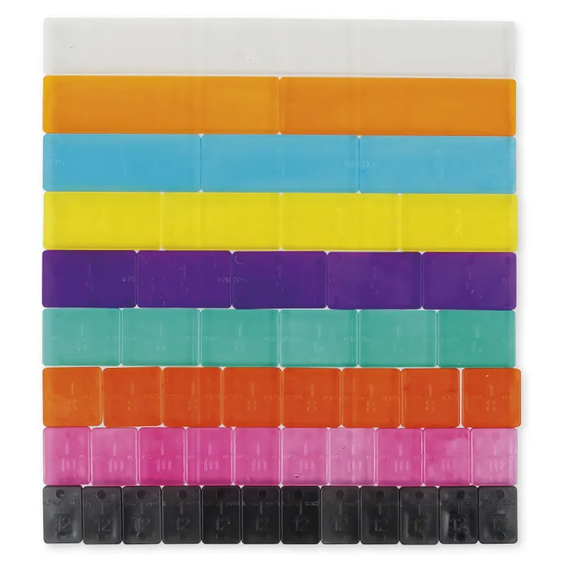 Bruchrechen-Streifen, linear, 24 cm, 51 Teile