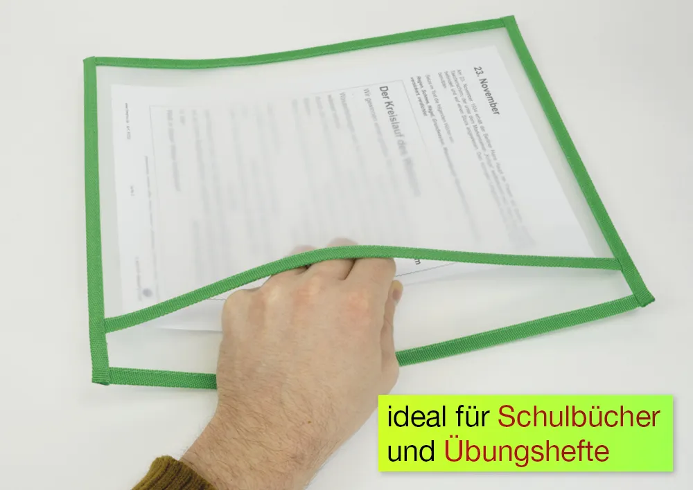 Fundas de aprendizaje y colección A4-Plus con borde de color, 10 unidades.