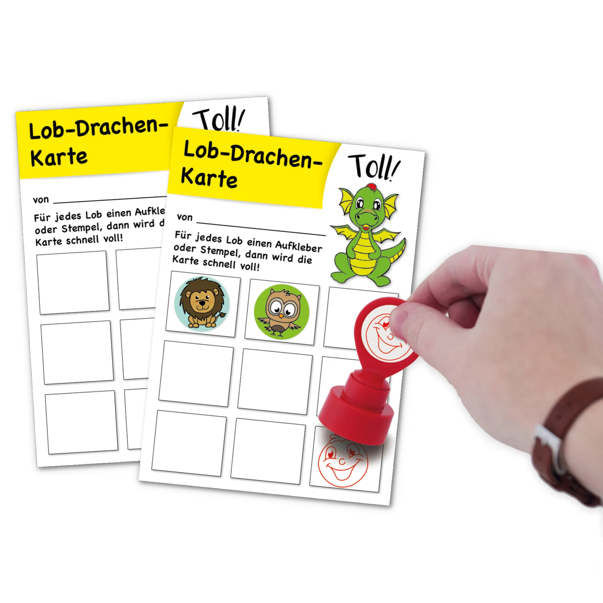 Bloc cu cartonașe de colectat recompense "dragon", A6, 30 de file