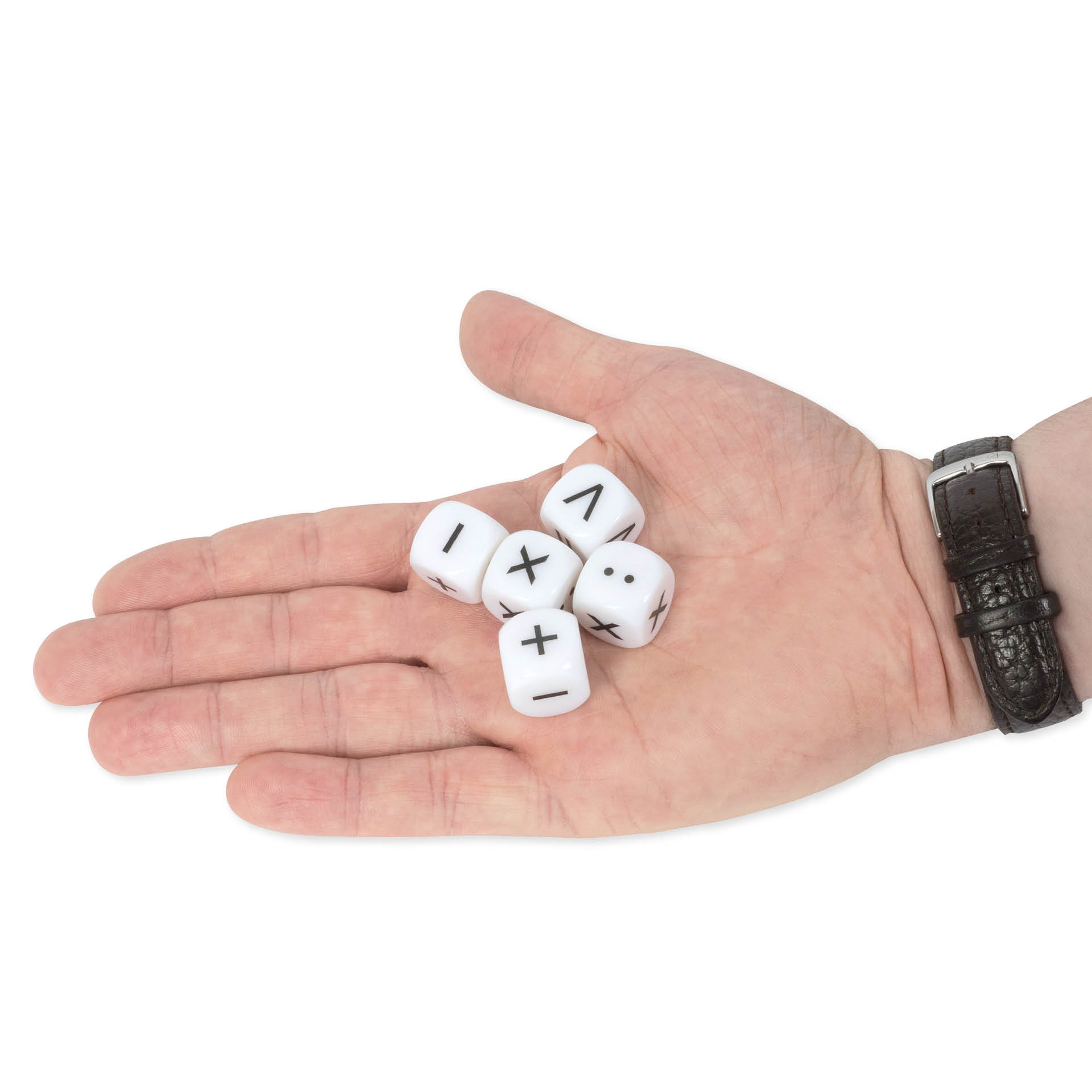 Sätt 5 tärningar med aritmetiska matematik symboler, 16 mm