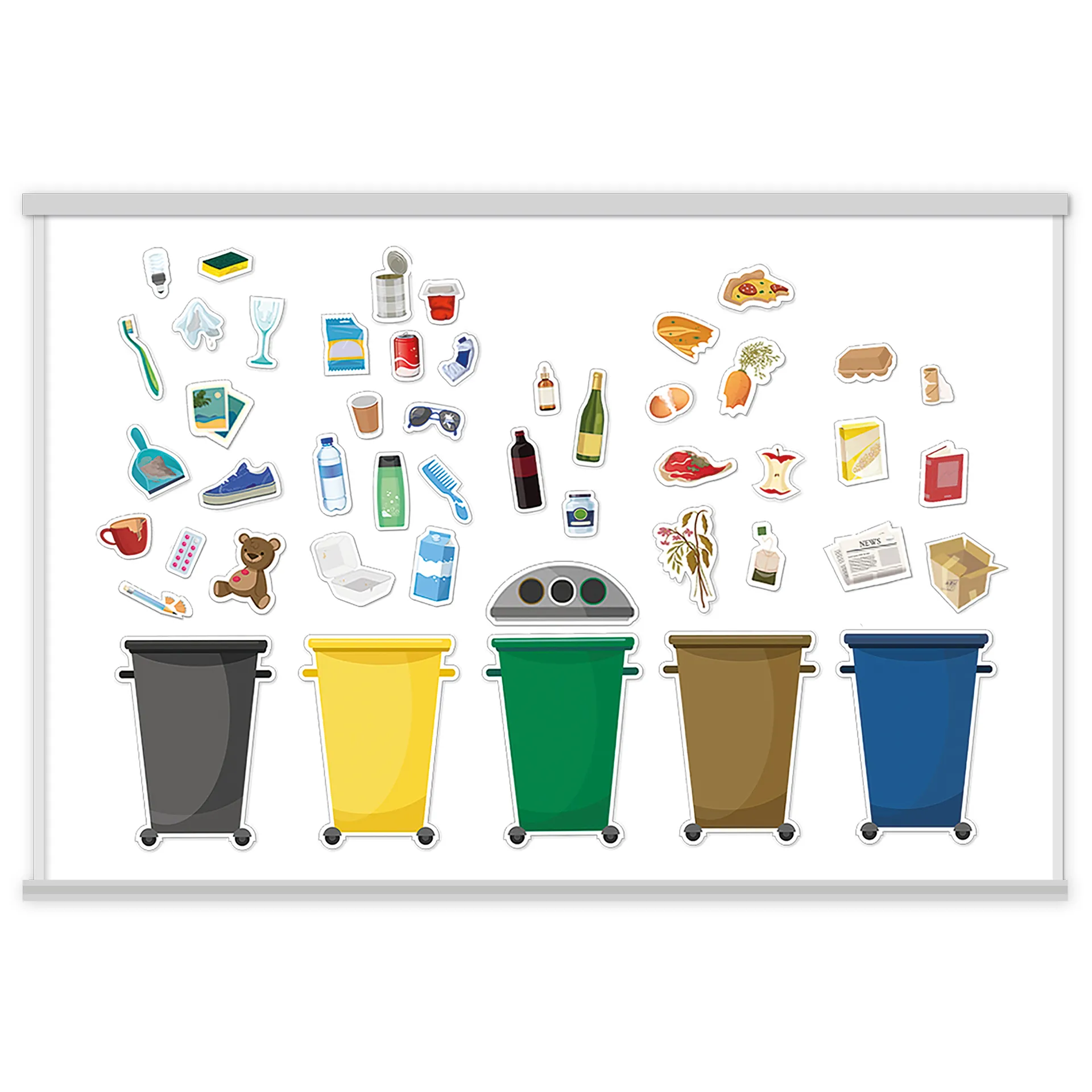 Müll vermeiden, Müll trennen & Abfallpyramide, magnetisch, 79-tlg.