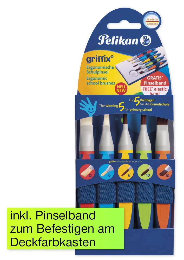 Set griffix Pinsel mit Band, 6-tlg.