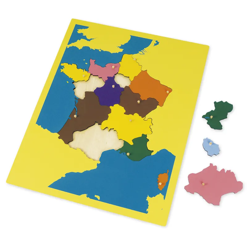 TimeTEX Puzzlekarte Frankreich "Montessori Premium"