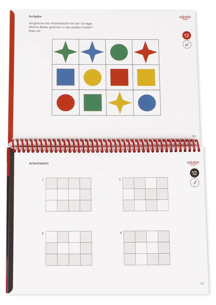 Nikitin Material: Werkstatt Übungskarten und Spielvorlagen zu N8 Logische Reihen