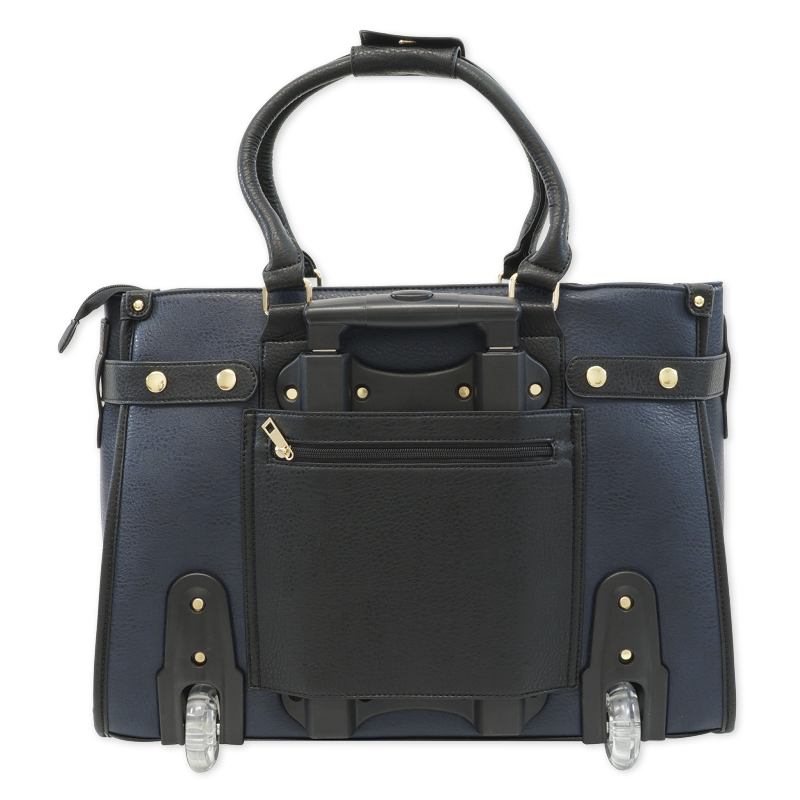 Håndtaske-Trolley "Bella", blå-sort