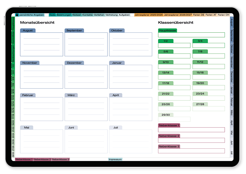 TimeTEX Digitaler Grundschul-Planer "Creativo" DigiPlan 2025/2026