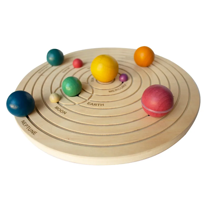 Set 3D-Sonnensystem aus Holz, 22-tlg.