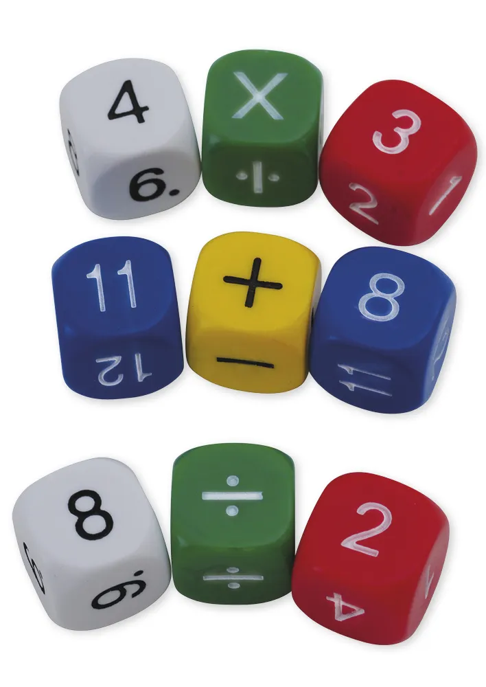 Matematiktärningar 10 delar, 16 mm