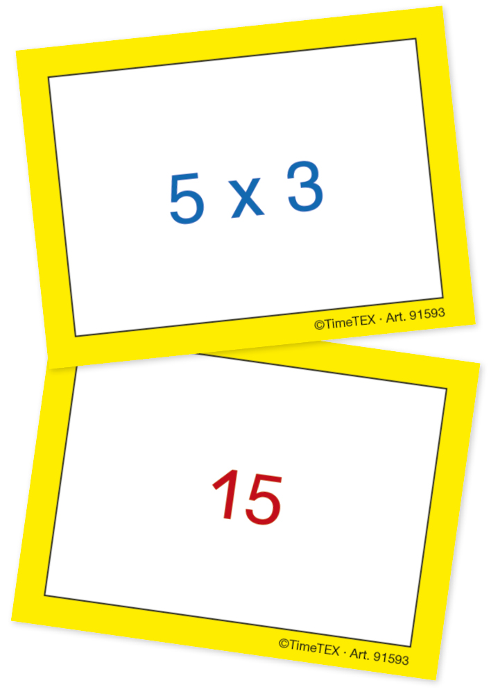 Gra karciana na komputery kartonowe, mała tabliczka mnożenia (do 10 x 10)