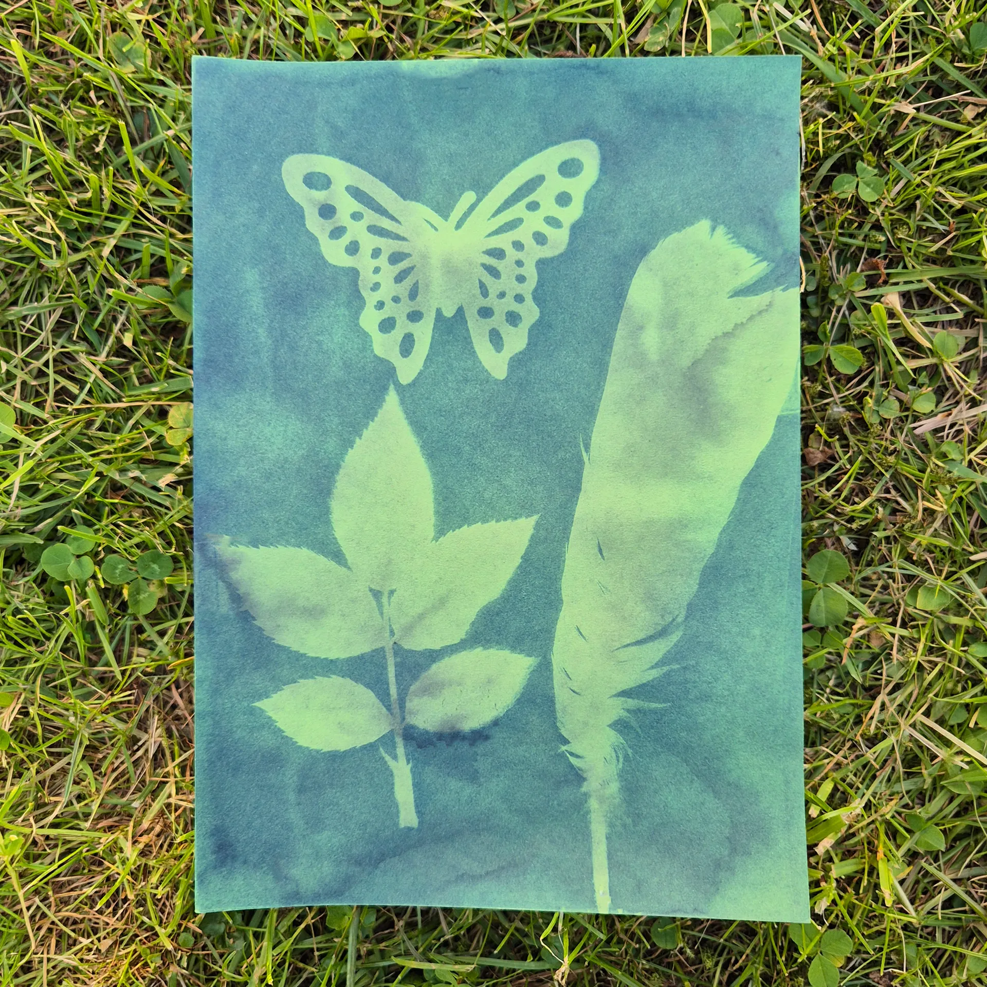 Foto-Solarpapier A5 farbig, mit Fixierscheibe, 16 Blatt