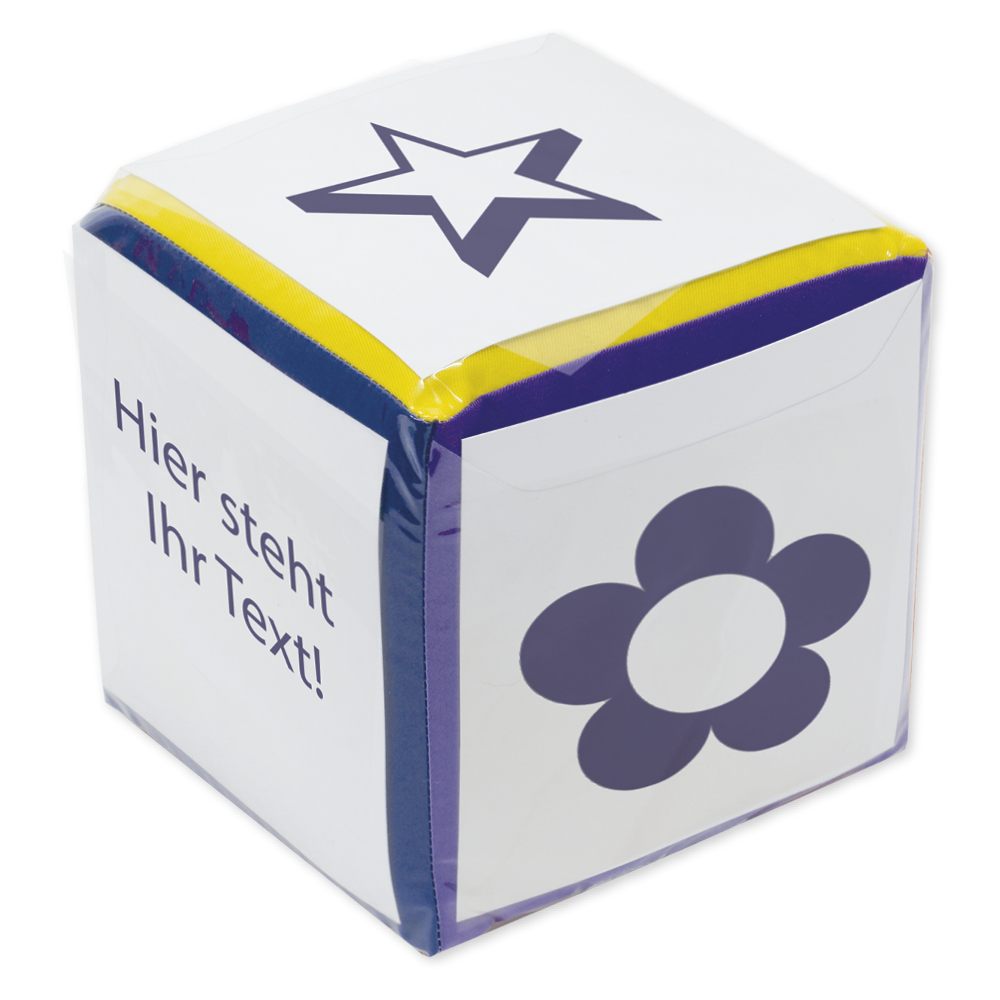 Blanko-Würfel mit Einstecktaschen 15 cm