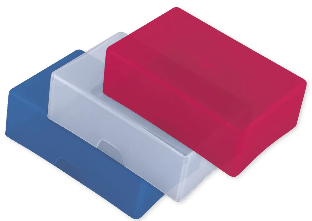 Wysokie pudełko na karty, kolorowe