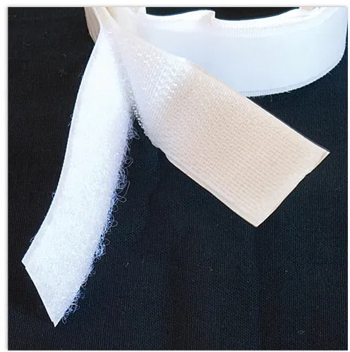 Kardborreband självhäftande, vit, 1 m