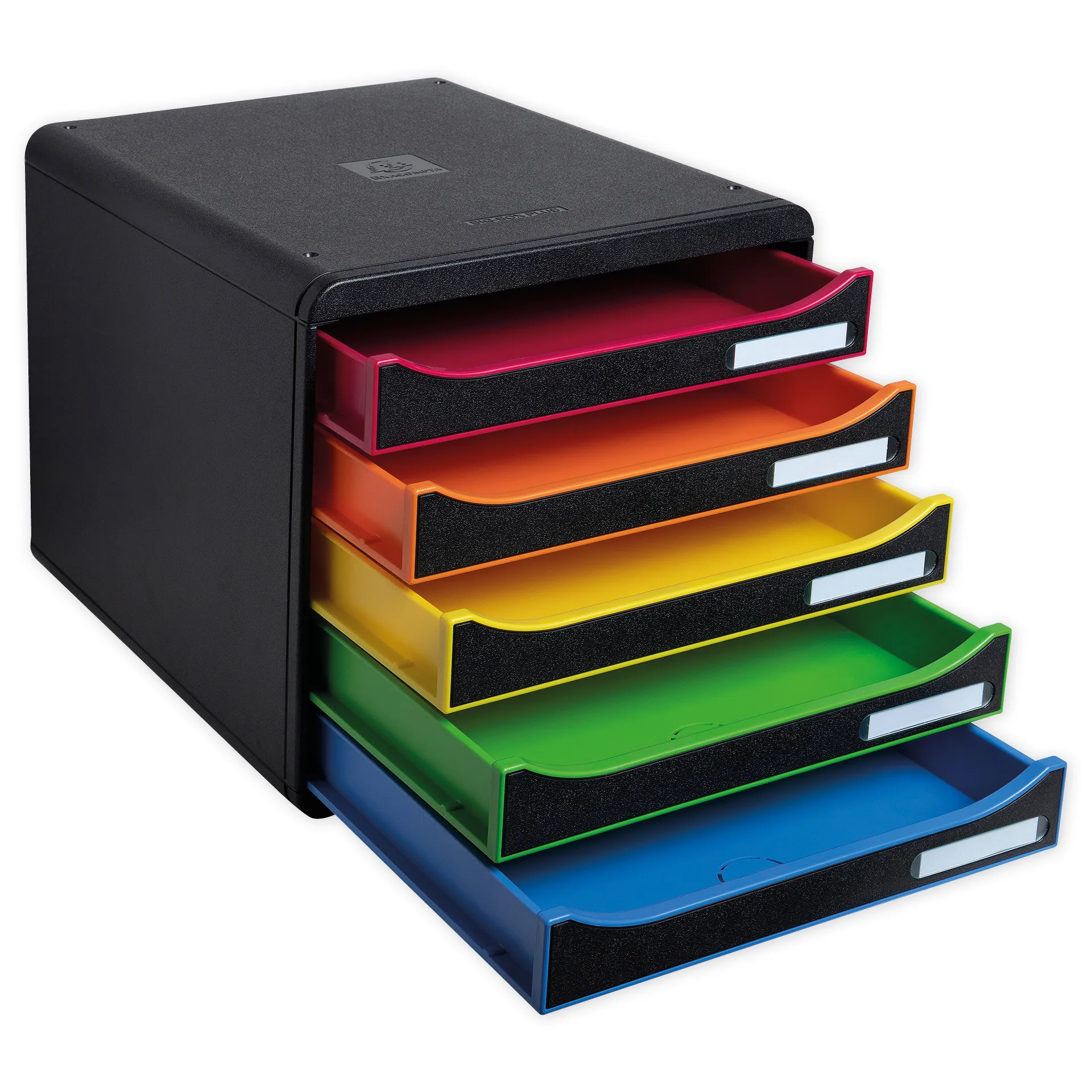 Schubladen-Box A4 "Regenbogen", Kunststoff mit 5 Schüben