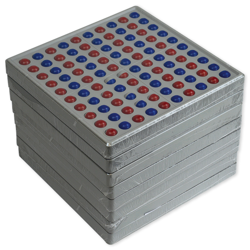 Klassensatz ABACO für 100-er Zahlenraum, rot-blau, 8-tlg., in Box