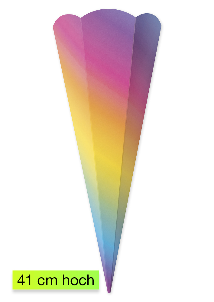 Geschwister-Schultüte "Regenbogen", 41 cm hoch, 5 Stück