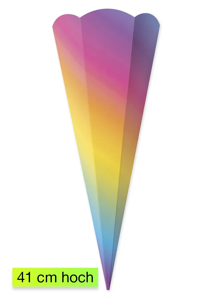 Geschwister-Schultüte "Regenbogen", 41 cm hoch, 5 Stück