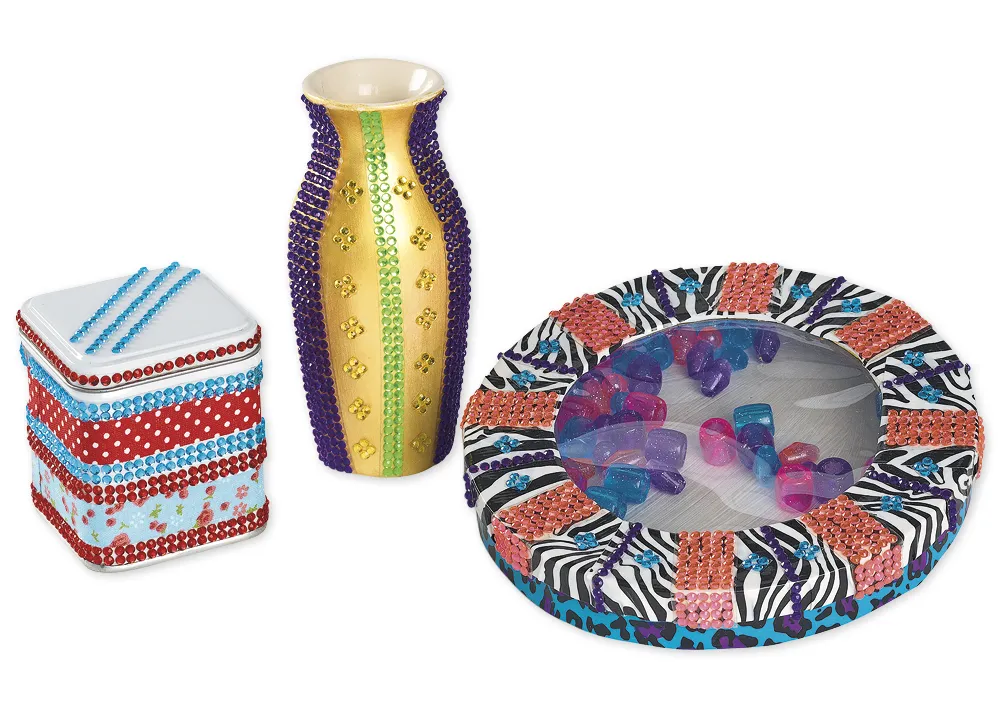 Glitzer-Steine, Tape, 6 Stück